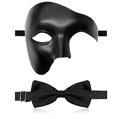 Half Face Masquerade Mask For Men Phantom Of The Opera Mask for Masquerade  Party, Venetian Party, Mardi Gras, Halloween & Cosplay - Yahoo Shopping