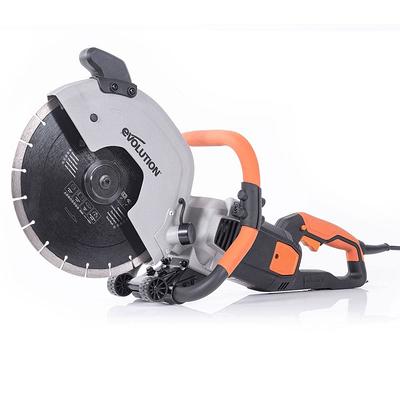 Evolution Power Tools R355CPS 14-Inch Chop Saw Multi Purpose,  Multi-Material Cutting Cuts Metal, Plastic, Wood & More Miter Cut up to 45˚  Degrees TCT