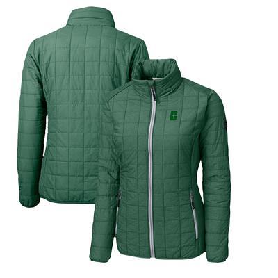 Women's Cutter & Buck Gray Charlotte 49ers Charter Eco Recycled Full-Zip  Jacket