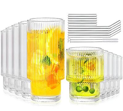 Glass Cups Set - 24oz Mason Jar Drinking Glasses w Bamboo Lids & Straws & 2  Airtight Lids - Cute Reu…See more Glass Cups Set - 24oz Mason Jar Drinking