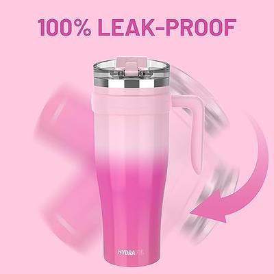 Hydraful 50 oz Tumbler with Handle, two Leak-proof Lids and Straw