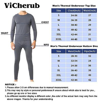 Mens Thermal Underwear Set, Fleece Long Johns for Men Extreme Cold Winter -  XL 