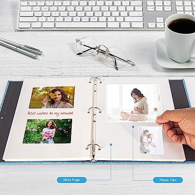 Scrapbook Album, Self Adhesive Photo Album, DIY for 4x6 8x10 Picture, Coffee