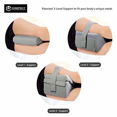 Cooling Knee Pillow for Side Sleepers, Gel Memory Foam Leg Pillows for Sleeping with Ice Silk Cover and Strap, Knee Pillow for Back Hip Pain, Spine