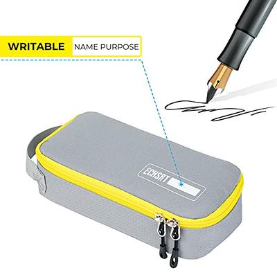 ECHSRT Large Pencil Case, Durable Pen Pouch with Big Capacity, Minimalist Portable Stationery Bag with Handle for Office Organizer Aesthetic Pencil