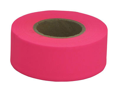 Pink Flagging Tape, 1-1/8in x 150ft