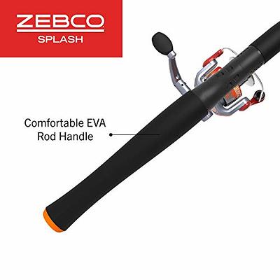 Zebco Omega Spincast Reel and Fishing Rod Combo Silver Outdoor Sports  Fishing