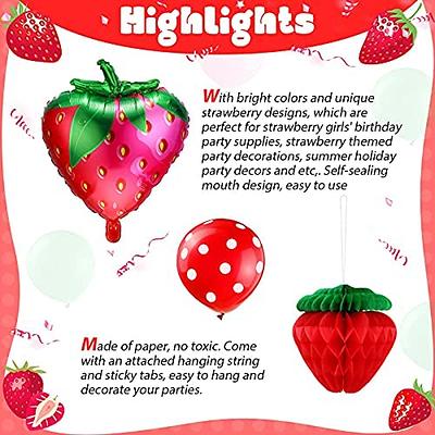 Strawberry Centerpieces, Berry Centerpieces, Strawberry Birthday, 