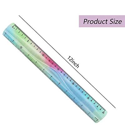 2 Pieces Ruler Flexible Ruler With Inches And Metric Measuring Tool 12 And  6 Inch