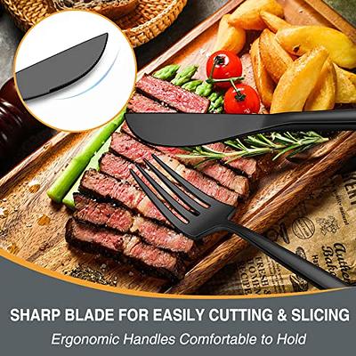 Matte Black Silverware Set, 40-Piece Stainless Steel Flatware Set,Set  Service for 8, Include Knives/Forks/Spoons,Dishwasher Safe - AliExpress