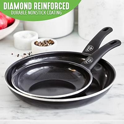 GreenLife Frying Pan Set, 8'' & 10'', Dark Gray