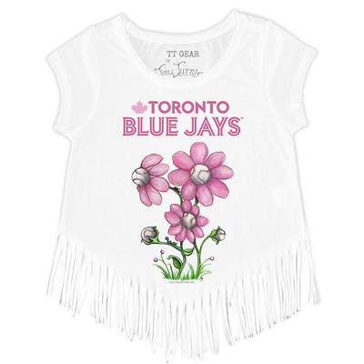 Toronto Blue Jays Tiny Turnip Youth Peace Love Baseball T-Shirt - White