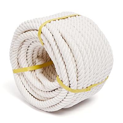  VANJUANWES 1 inch x 50ft Hemp Rope Thick Rope Natural