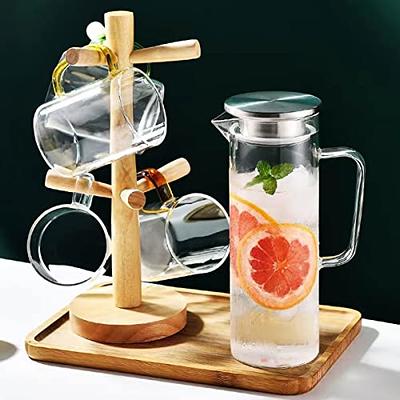 Auxmeware - Heat Resistant Glass Pitcher With Lid And Spout, Glass Iced Tea  Pitchers Beverage Pitchers For Fridge, Glass Water Pitcher And Carafe  1000ml/34oz - Yahoo Shopping