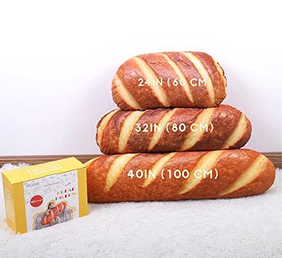 3d Simulation Bread Pillow Soft Lumbar Baguette Back Cushion Food Plush  Stuffed Toy
