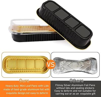 Mini Cake Pan Aluminum Foil Mini Loaf Pans With Lids Baking Cake