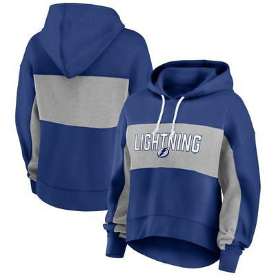 Men's Fanatics Branded Heather Charcoal Tampa Bay Lightning Stacked Long Sleeve Hoodie T-Shirt Size: Small