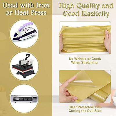 Yellow HTV Heat Transfer Vinyl 12 x 5FT Iron on Heat Press Yellow Vinyl  Roll for Cricut & Heat Press Machine,Perfect for T Shirts & Other Fabric  DIY(Yellow) 