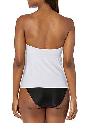 Catalina Women's Plus-Size Twist Front Bandeau Tankini Swimsuit Top -  ShopStyle
