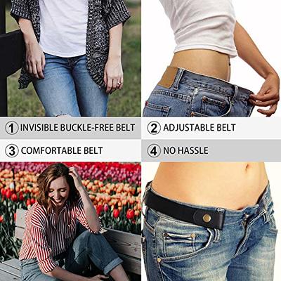 Buckleless Belt: Unisex Buckle-Free Elastic Belt (Pack Of 3
