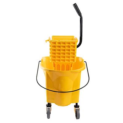 Collapsible Mop Bucket on Wheels - Industrial Cleaning - Side Press Wringer
