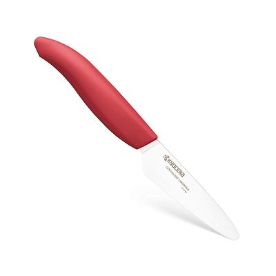 Lexi Home 3-Piece Cutlery Santoku Knife Set with Red Handles