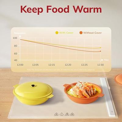  HotMat Classic Food Warmer Tray - Foldable with Silicone and  Adjustable Temperature - Circular Compact Warming Plate for Home Dinners,  Parties and Buffets - Red, 4-Dish: Industrial & Scientific
