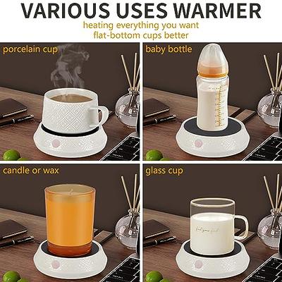 Coffee Cup Warmer with Mug Set, Electric Cup Warmer for Desk Home, Candle  Warmer Plate with Auto Shut Off, Women Gifts for Christmas and Birthday