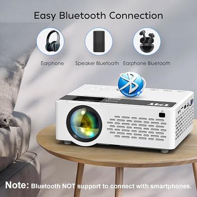 TMY Mini Projector, Upgraded Bluetooth Projector with 100