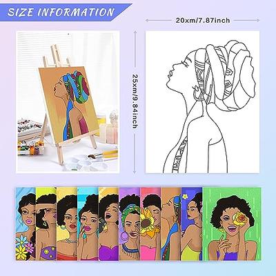 8 Pack Pre Drawn Canvas for Painting for Adults Sip and Paint Party Supplies  Can