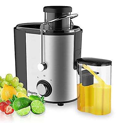 Juicer Machines Vegetable and Fruit, 3'' Wide Mouth Juice Extractor, Easy  to Clean, No-Drip & No-Slip Design, Sliver