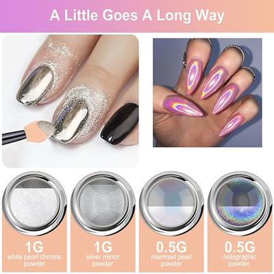  BISHENGYF 6 Box Chrome Nail Powder, Chrome Effect Nail