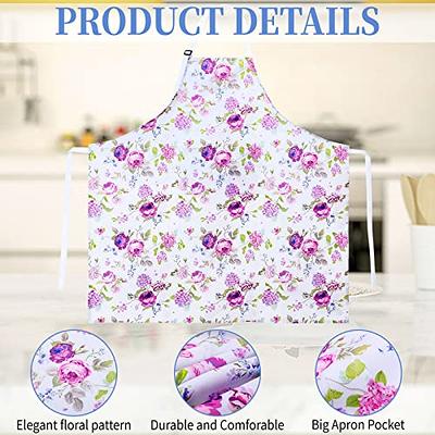 Flower print cooking accessories apron kitchen aprons for women