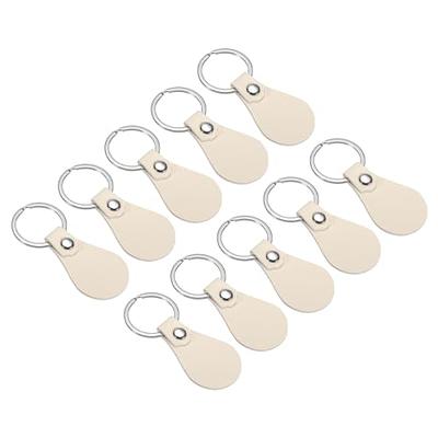  Batiyeer 60 Pcs Pu Leather Key Fob Kit Leather Key