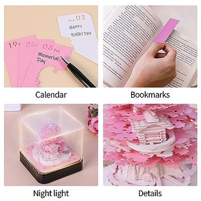 3D Memo Pads,Non-Sticky Notes,DIY 3D Funny Creative Memo Pad,Desk Art Paper  Card Craft Notepad,Memo Pad Paper Model Carving Art Gift for Home Office