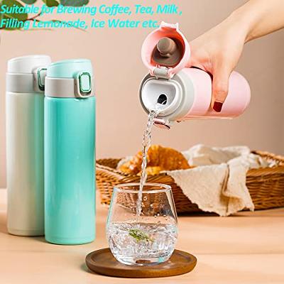 480ml Portable Thermal Coffee Mug Double Layer Stainless Steel Coffee Mug  with Lid Car Thermos Milk Juice Water Bottle Gift Mug