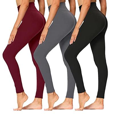 TNNZEET 3 Pack Plus Size Women's Leggings, Black  