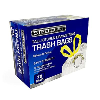 Highmark Tall 0.6 mil Drawstring Kitchen Trash Bags 13 Gallon