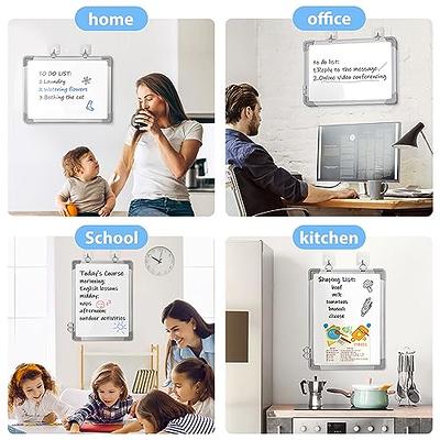 ARCOBIS Dry Erase White Board, 12X16 Magnetic Desktop Whiteboard with  Stand, 10 Markers, 4 Magnets, 1 Eraser, Double-Sided Small White Board  Easel