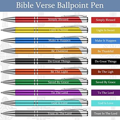 Estune 48 Pcs Bible Pens Notepads Gifts Set 24 Bible Ballpoint Pen