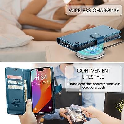 FYY Designed for iPhone 14 Pro 6.1 Case, [Compatible with MagSafe Charging] 2-in-1 Magnetic Detachable Wallet Phone Case with Card Holder Protective