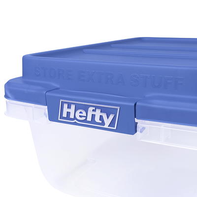 HOMZ 18 gal. Plastic Storage Bin, 8-Pack, Blue - Yahoo Shopping