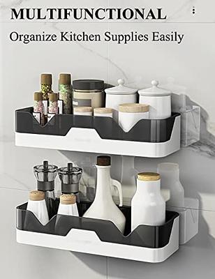 YAWSOUP 4 Pack Shower Caddy Organizer, Stainless Steel Shower Shelf with  Hooks, Adhesive Bathroom Shelves for Storage and Organization, Black -  Yahoo Shopping