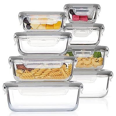 Deli Food Storage Freezer Containers with Leak-Proof Lids - 24 Sets (16 Oz.  - Cl