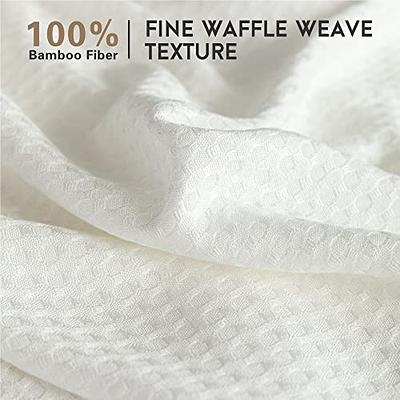 Bamboo Cotton Waffle Blanket - White