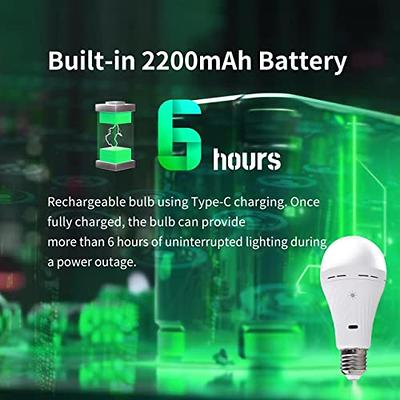 Ankudia Rechargeable Emergency LED Light Bulb, Battery Bulb Lamps with Remote  Control & Hooks for Home Power Outage and Camping Outdoor Activity, Dimmable  7W 3000K/2 Pack - Yahoo Shopping