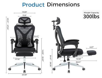 Sihoo M57 Ergonomic Office Chair, Computer Chair Desk Chair High Back Chair  Breathable,3D Armrest and Lumbar Support - Black with Footrest