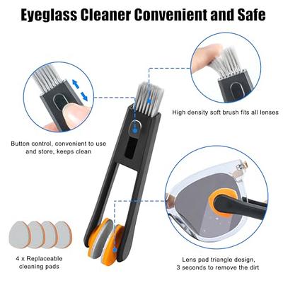  Mini Microfiber Spectacles Cleaner, Eyeglass Sun Glasses  Cleaner, Soft Brush Cleaning Tool, Cleaning Clip, Microfiber, Super Light,  Mini Size, Easy Use (6 Pack) : Health & Household