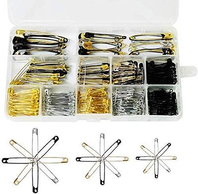 Sunsunstar 520PCS 7 Sizes Heavy Duty Safety Pins Assorted Durable