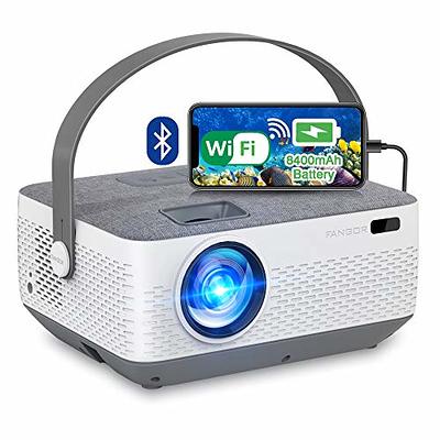  Mini Projector with Android TV, DLP and Rechargeable Battery,  WiMiUS Pico Pocket Portable Projector with WiFi Bluetooth, 360°Speaker,  1080P Support, Wireless Smart Outdoor Projector for Phone/HDMI/USB :  Electronics